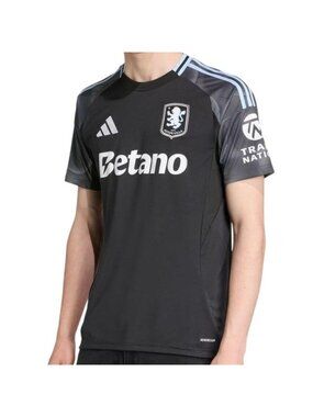 adidas Aston Villa 25/26 – Size 2XL Men's Away Soccer Jersey Black JN8053 NEW